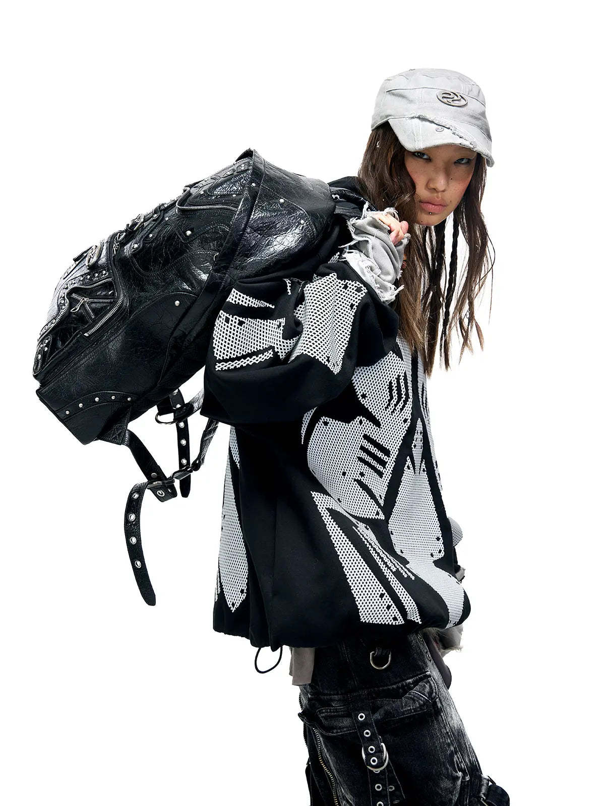 Reflective Armor Hoodie-IYAMIUIO