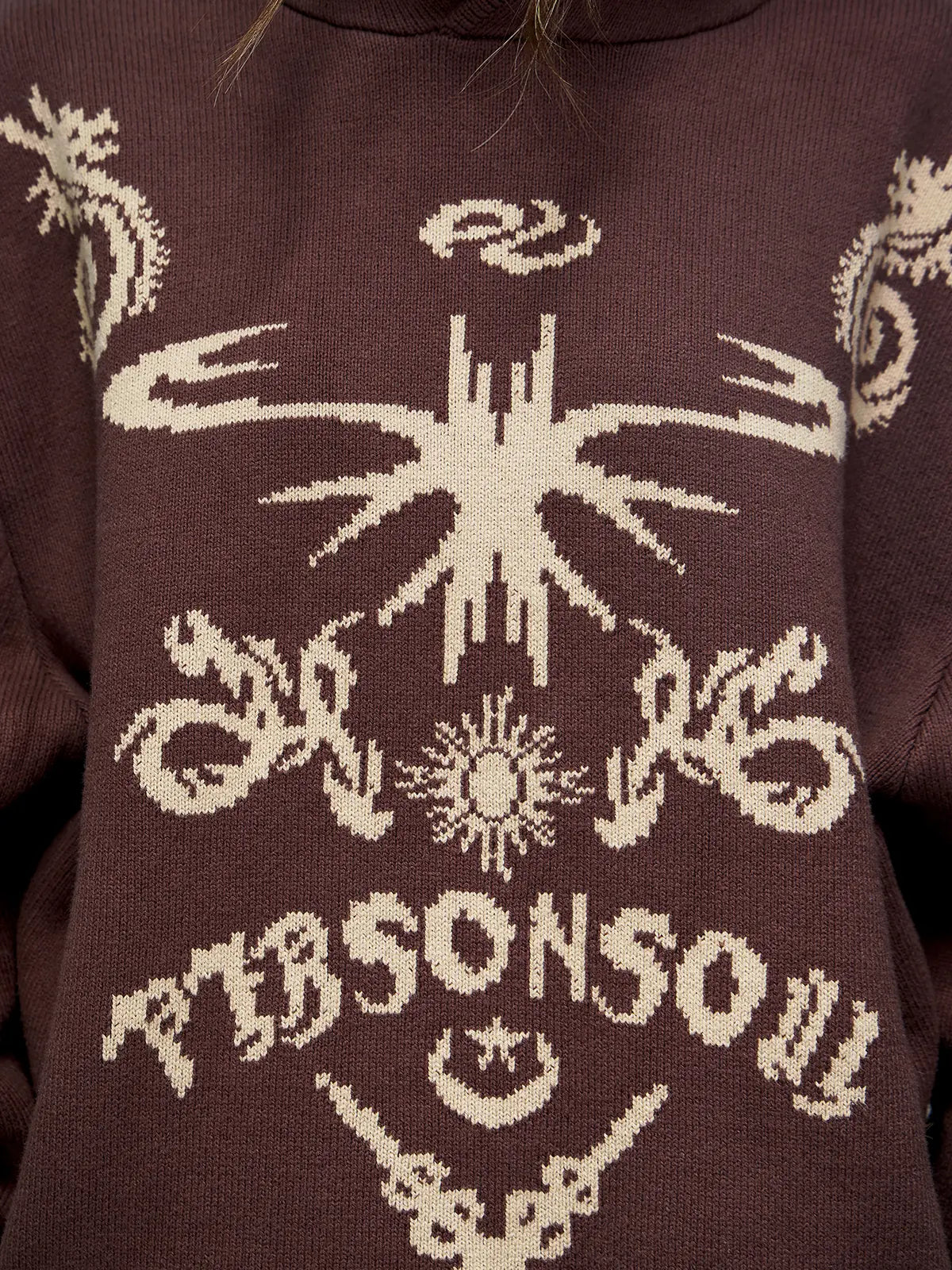 Totem Hoodie Sweater with Face Mask-IYAMIUIO