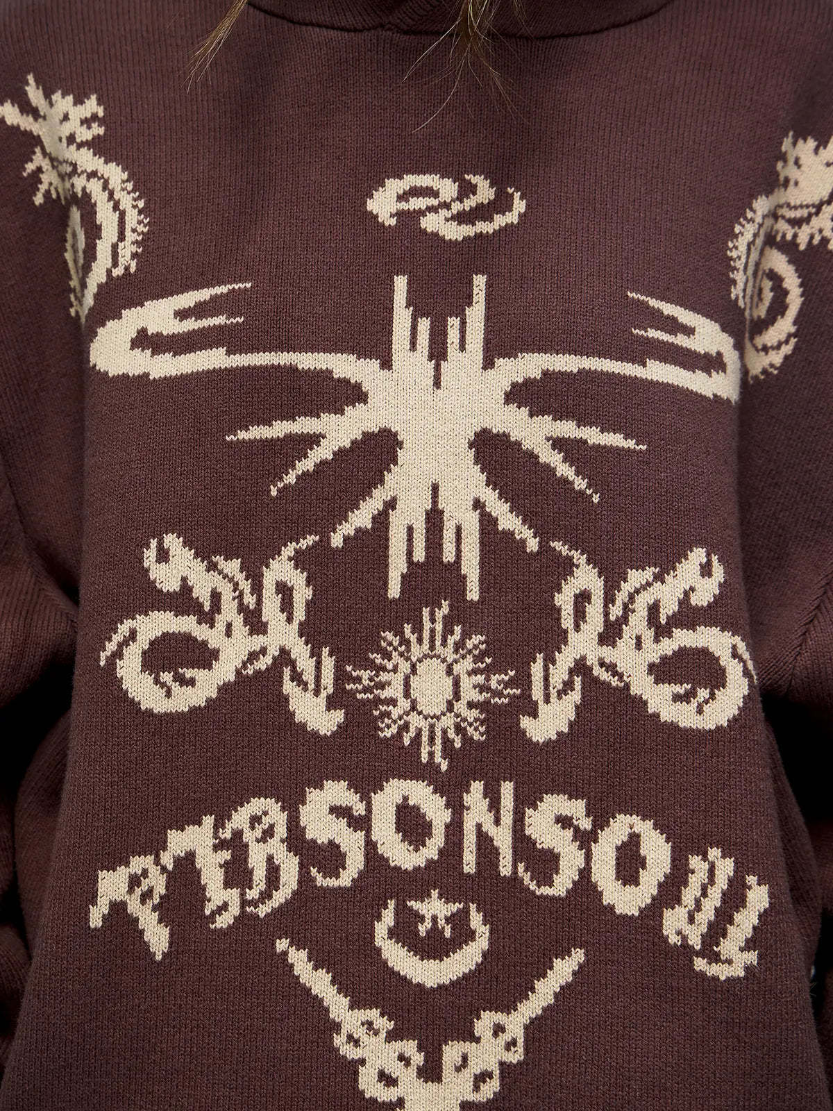 Totem Hoodie Sweater with Face Mask-IYAMIUIO