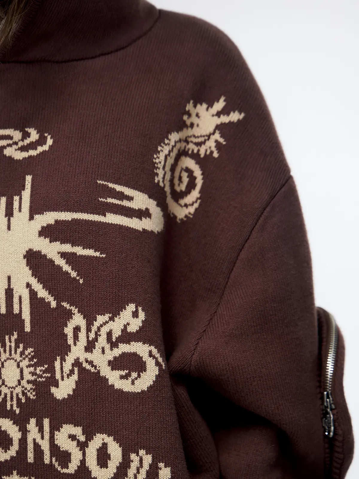 Totem Hoodie Sweater with Face Mask-IYAMIUIO