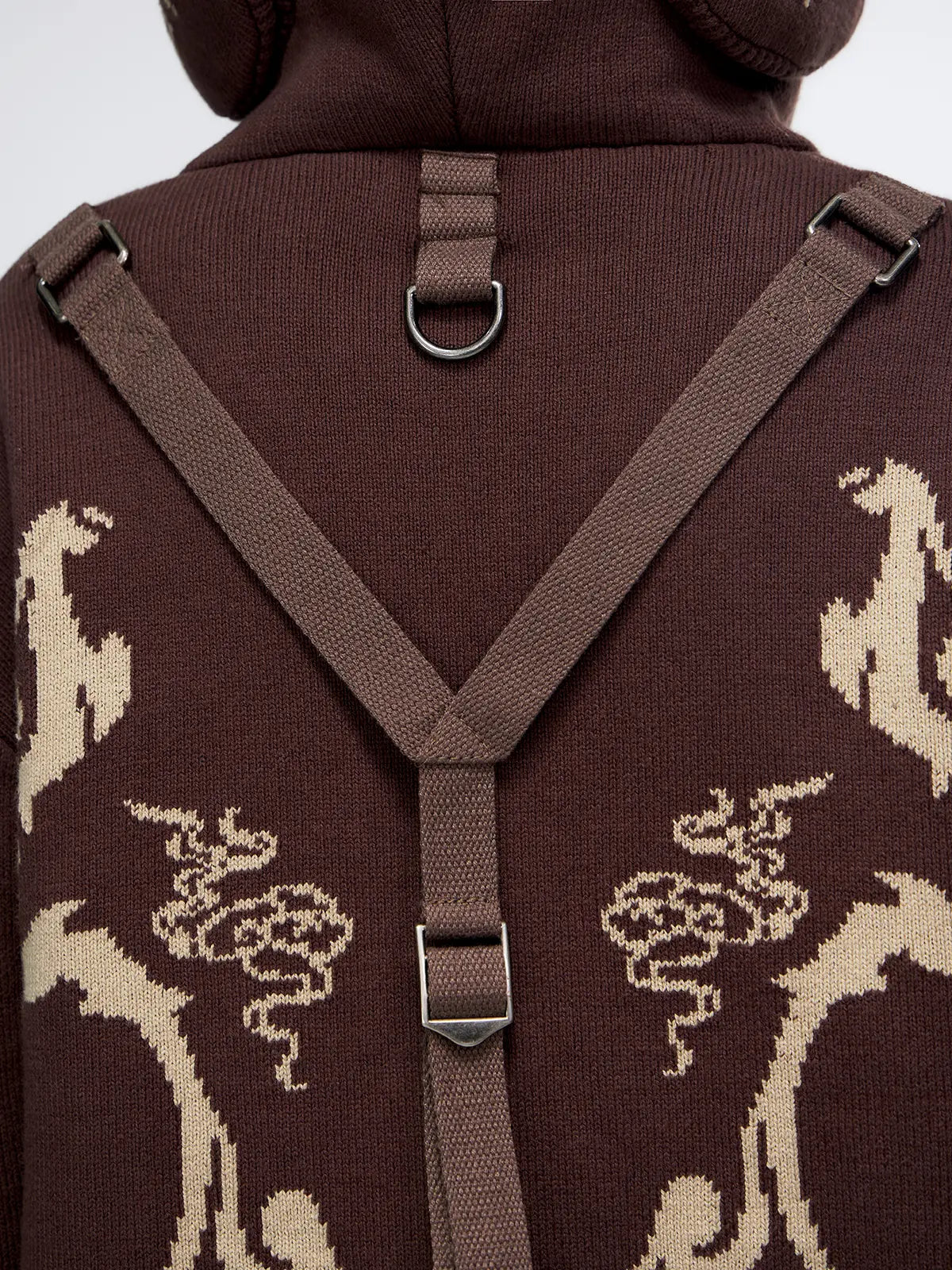 Totem Hoodie Sweater with Face Mask-IYAMIUIO