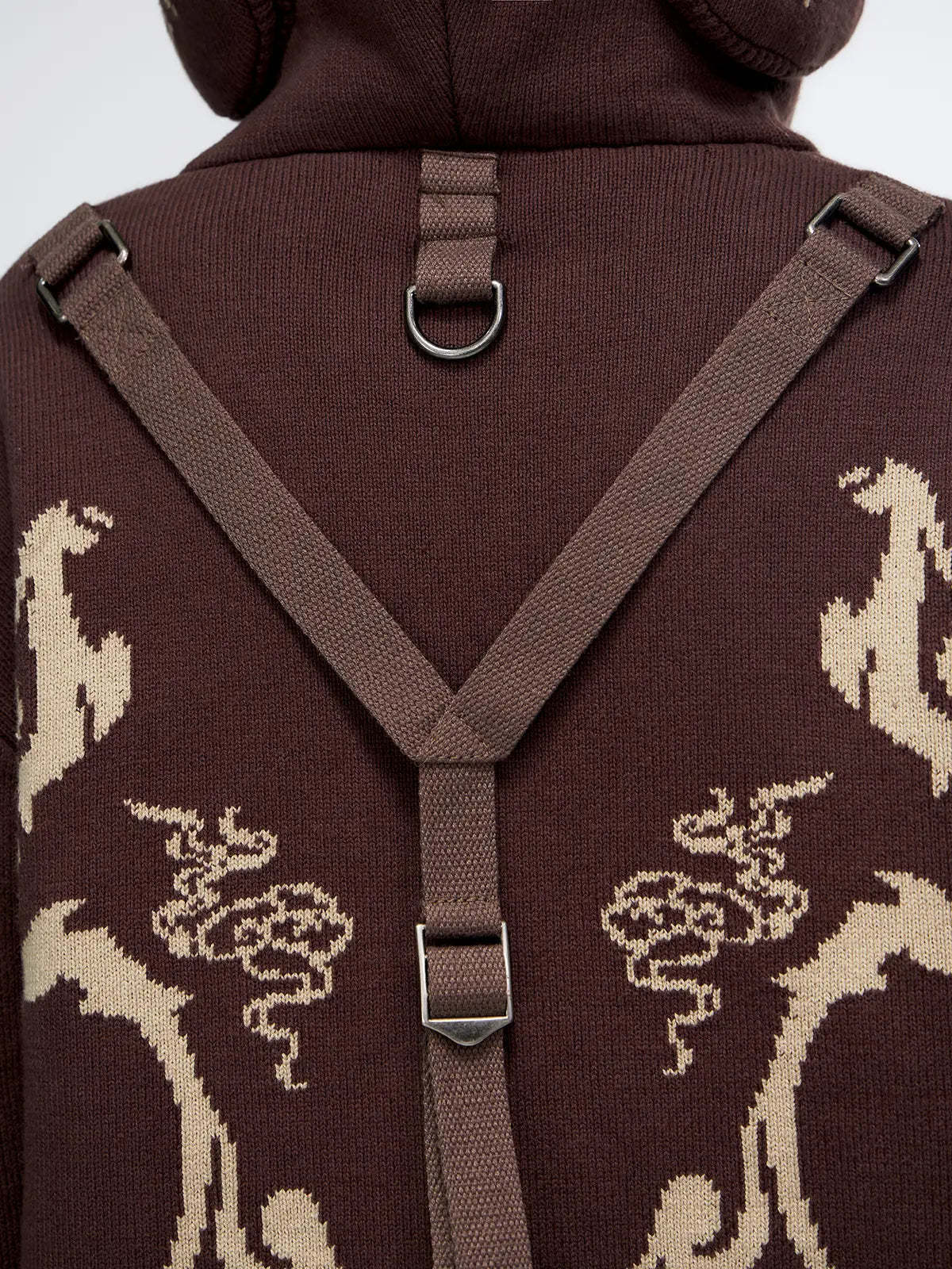 Totem Hoodie Sweater with Face Mask-IYAMIUIO