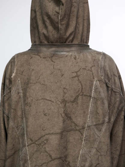 Vintage Sun Totem Distressed Hoodies-IYAMIUIO