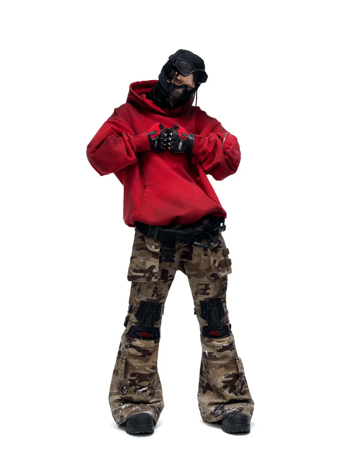 Mico-flare Camo Cargo Pant-IYAMIUIO