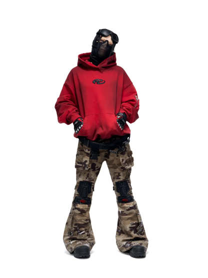 Mico-flare Camo Cargo Pant-IYAMIUIO