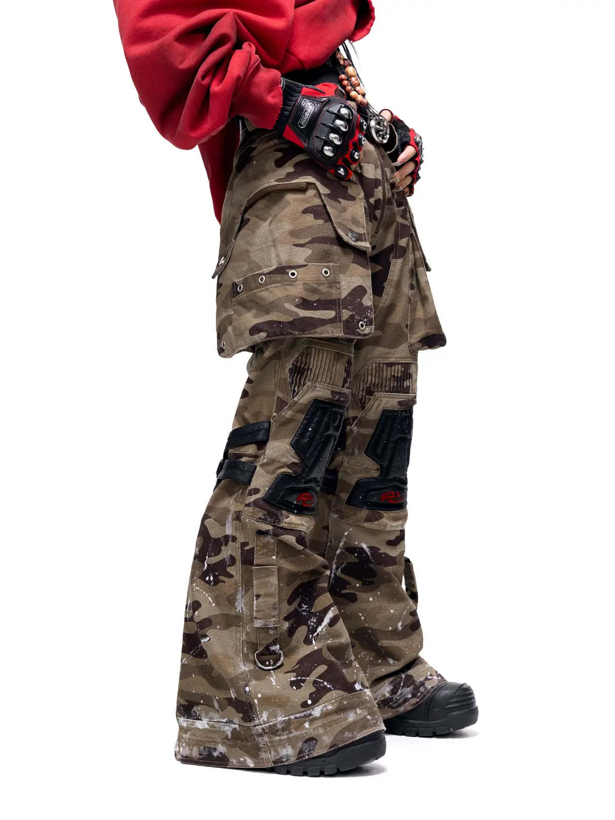 Mico-flare Camo Cargo Pant-IYAMIUIO