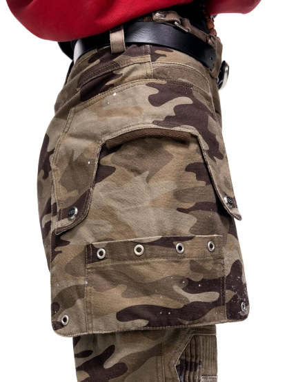 Mico-flare Camo Cargo Pant-IYAMIUIO