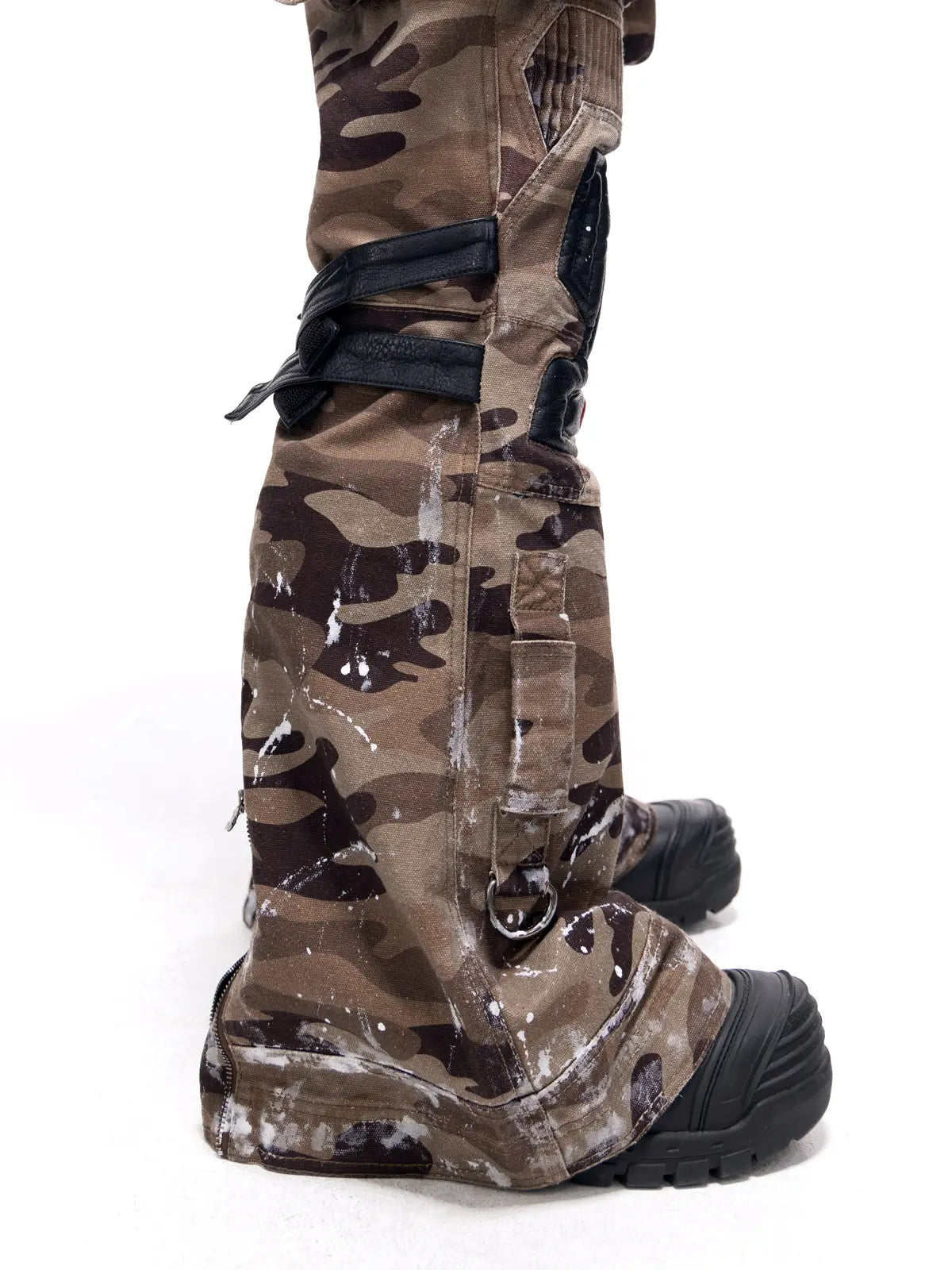 Mico-flare Camo Cargo Pant-IYAMIUIO