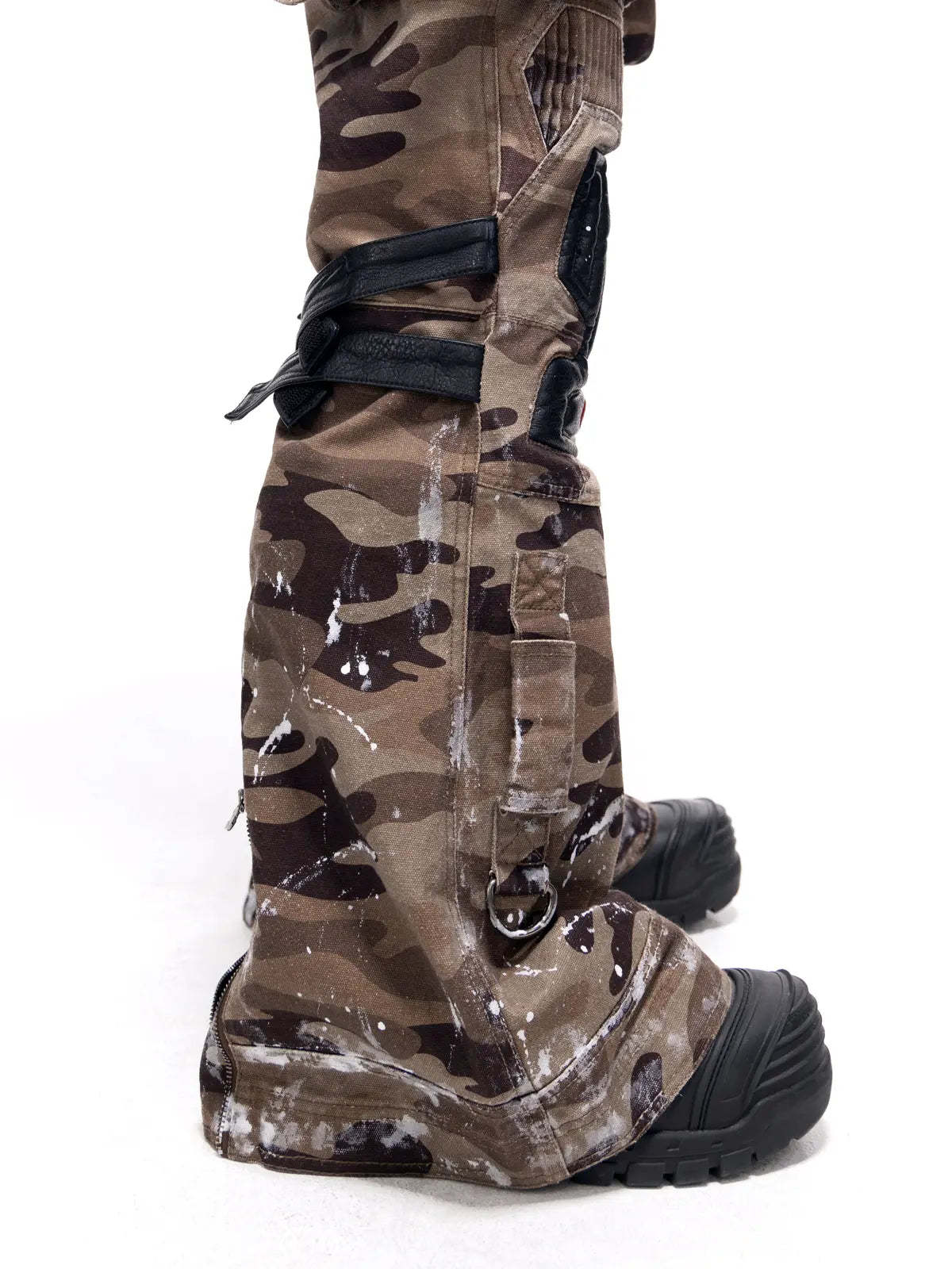 Mico-flare Camo Cargo Pant-IYAMIUIO