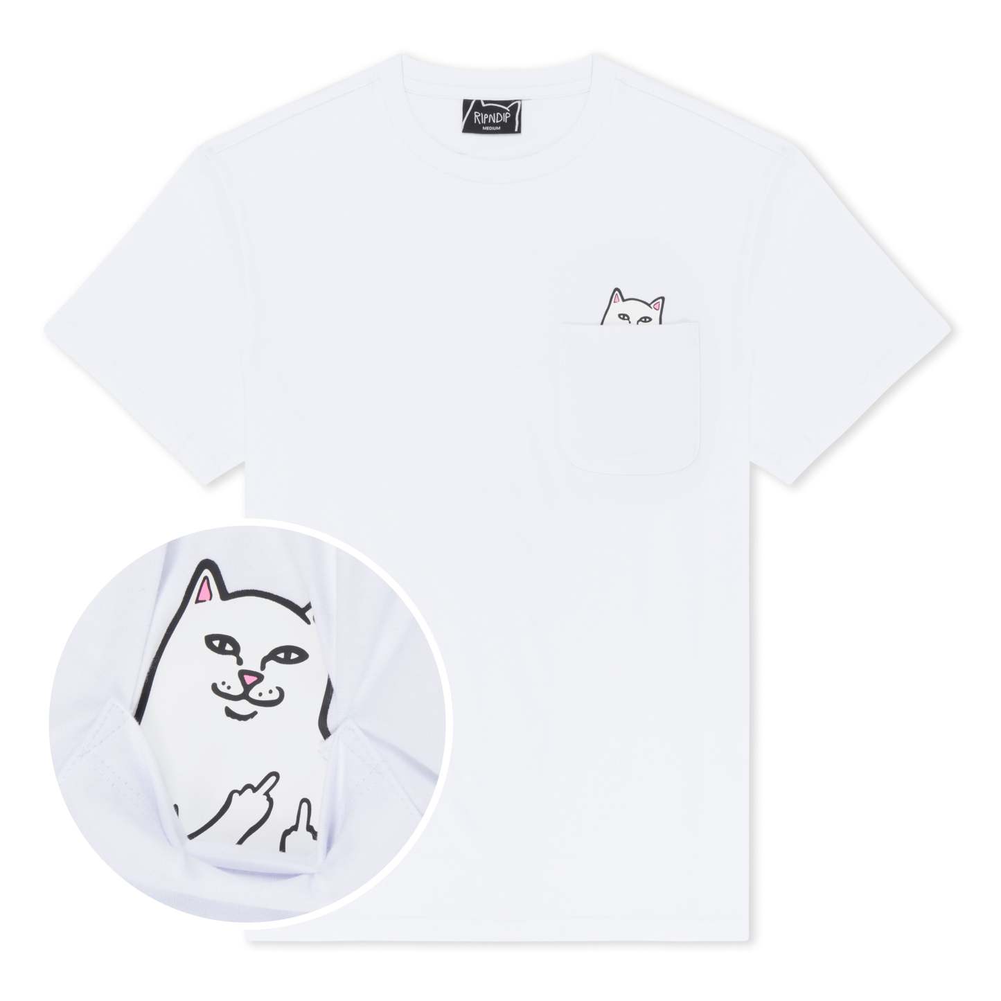Lord Nermal S/S Pocket Tee (White)-IYAMIUIO