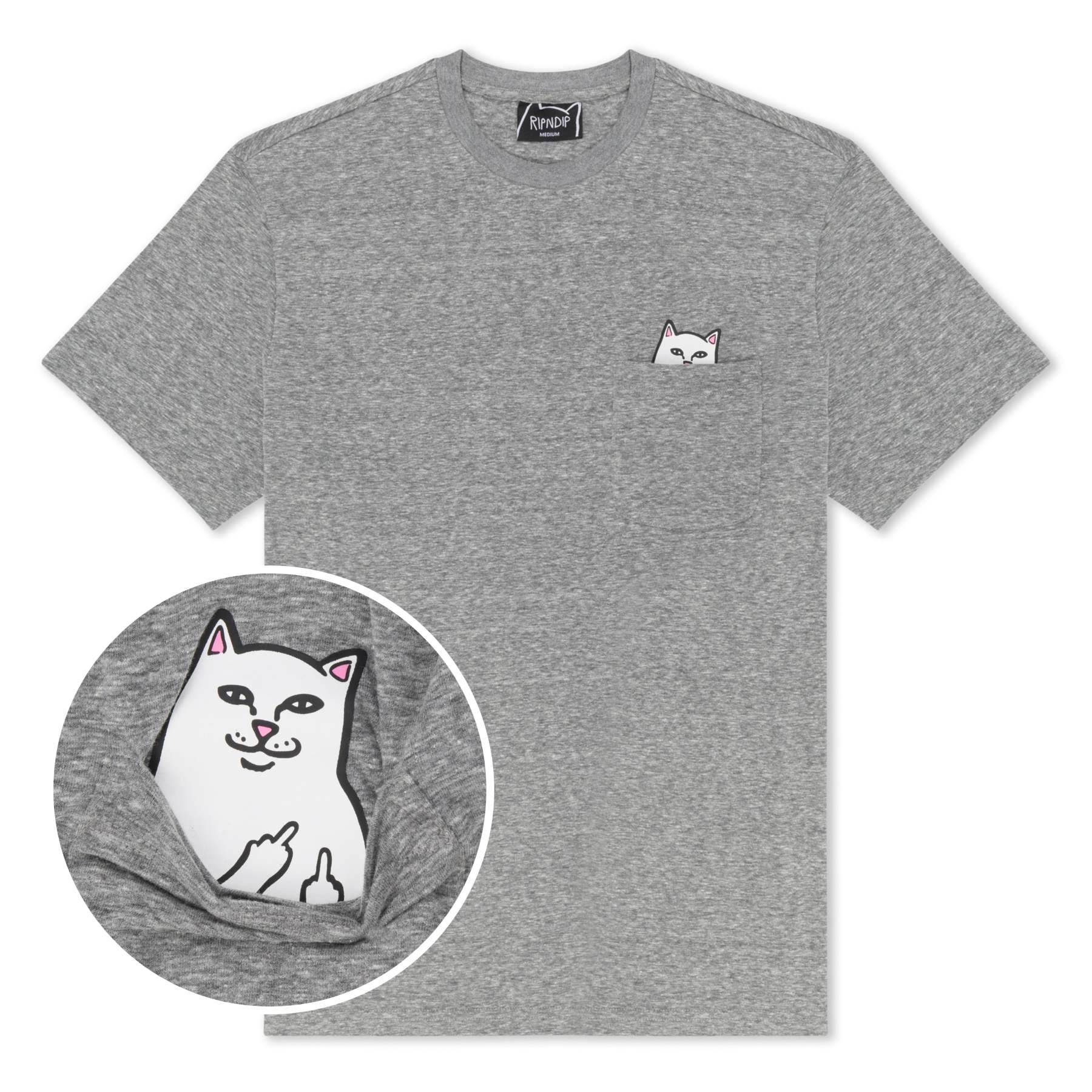 Lord Nermal S/S Pocket Tee (Heather Grey)-IYAMIUIO