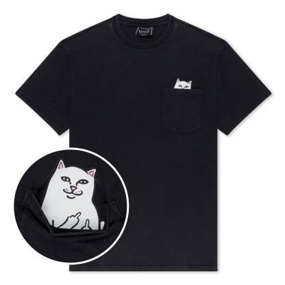 Lord Nermal Pocket tee (Black Mineral Wash)-IYAMIUIO
