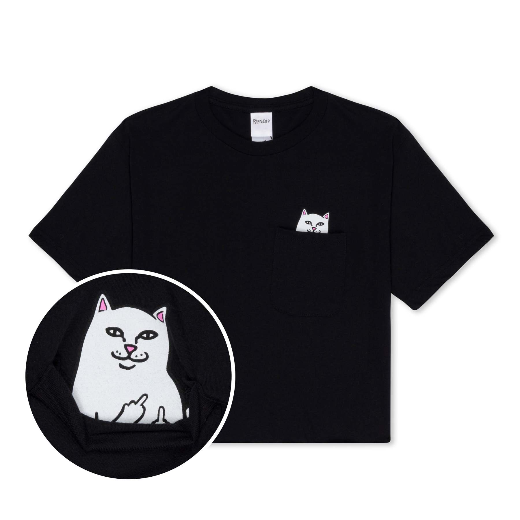 Lord Nermal Cropped Pocket Tee (Black)-IYAMIUIO