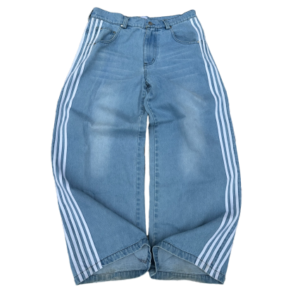 TRACK JEANS (BLUE)-IYAMIUIO