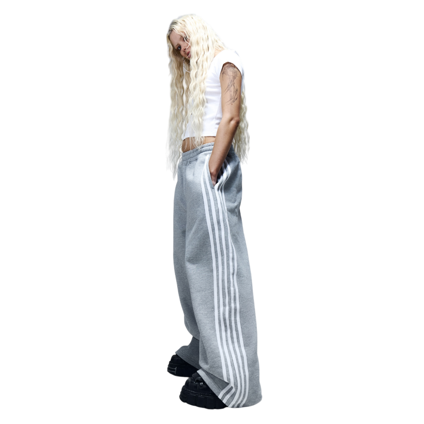 V2 SPIKE BOTTOMS (GREY/WHITE)-IYAMIUIO