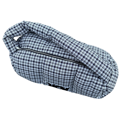 PUFFA DUFFLE (BLACK PLAID)-IYAMIUIO