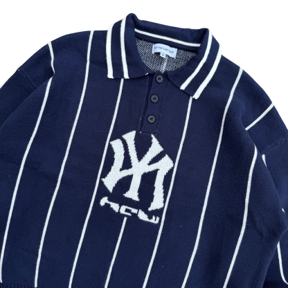 STRIPED KNIT POLO-IYAMIUIO