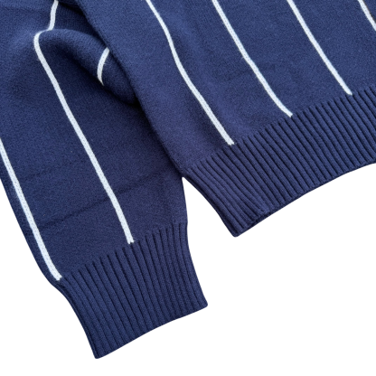 STRIPED KNIT POLO-IYAMIUIO
