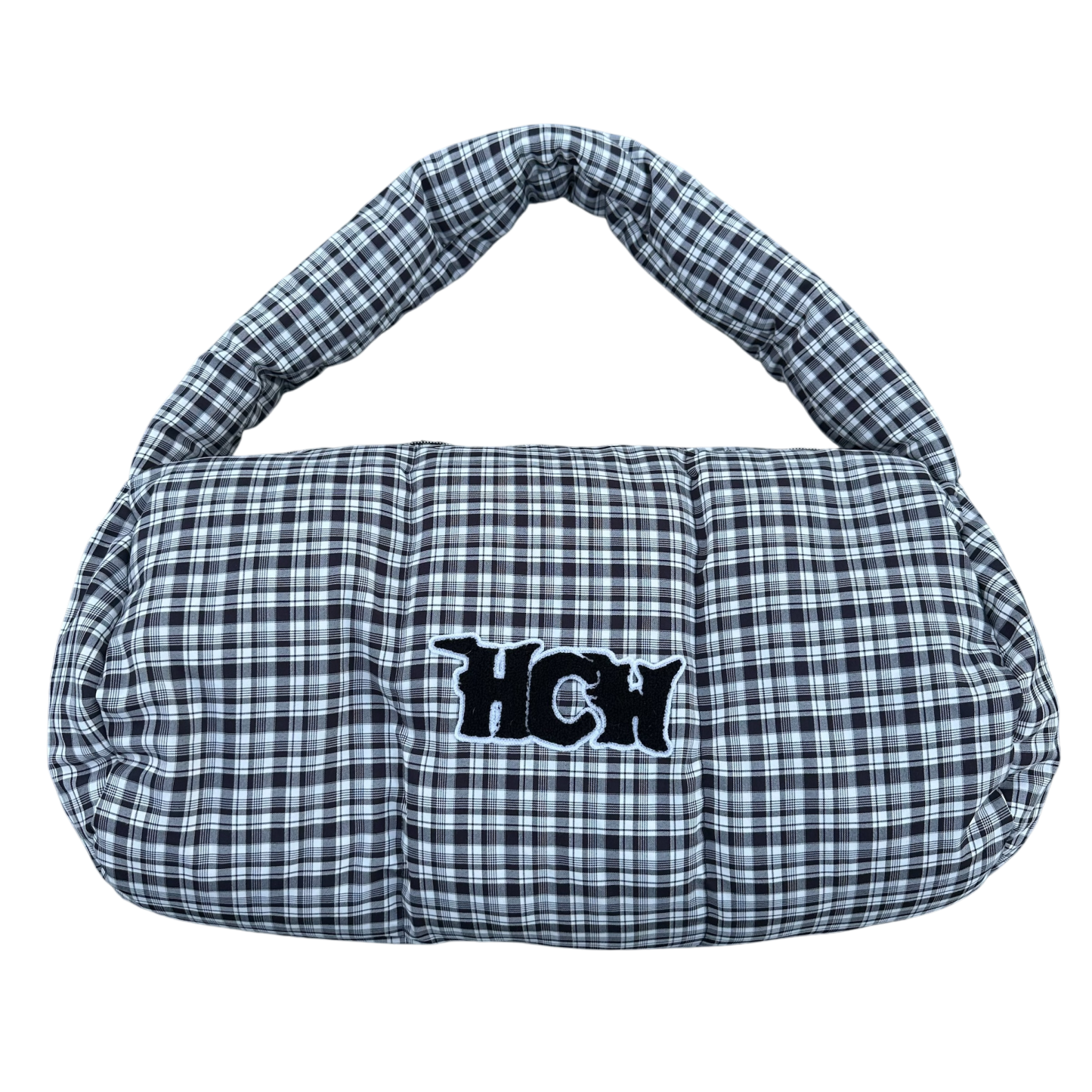 PUFFA DUFFLE (BLACK PLAID)-IYAMIUIO