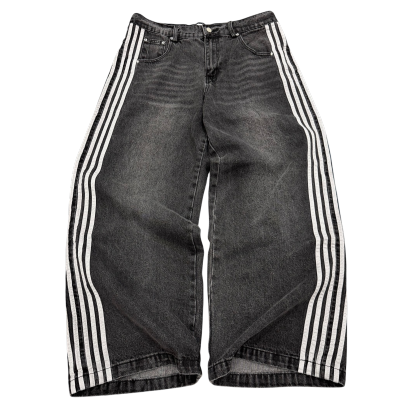 TRACK JEANS (GREY)-IYAMIUIO