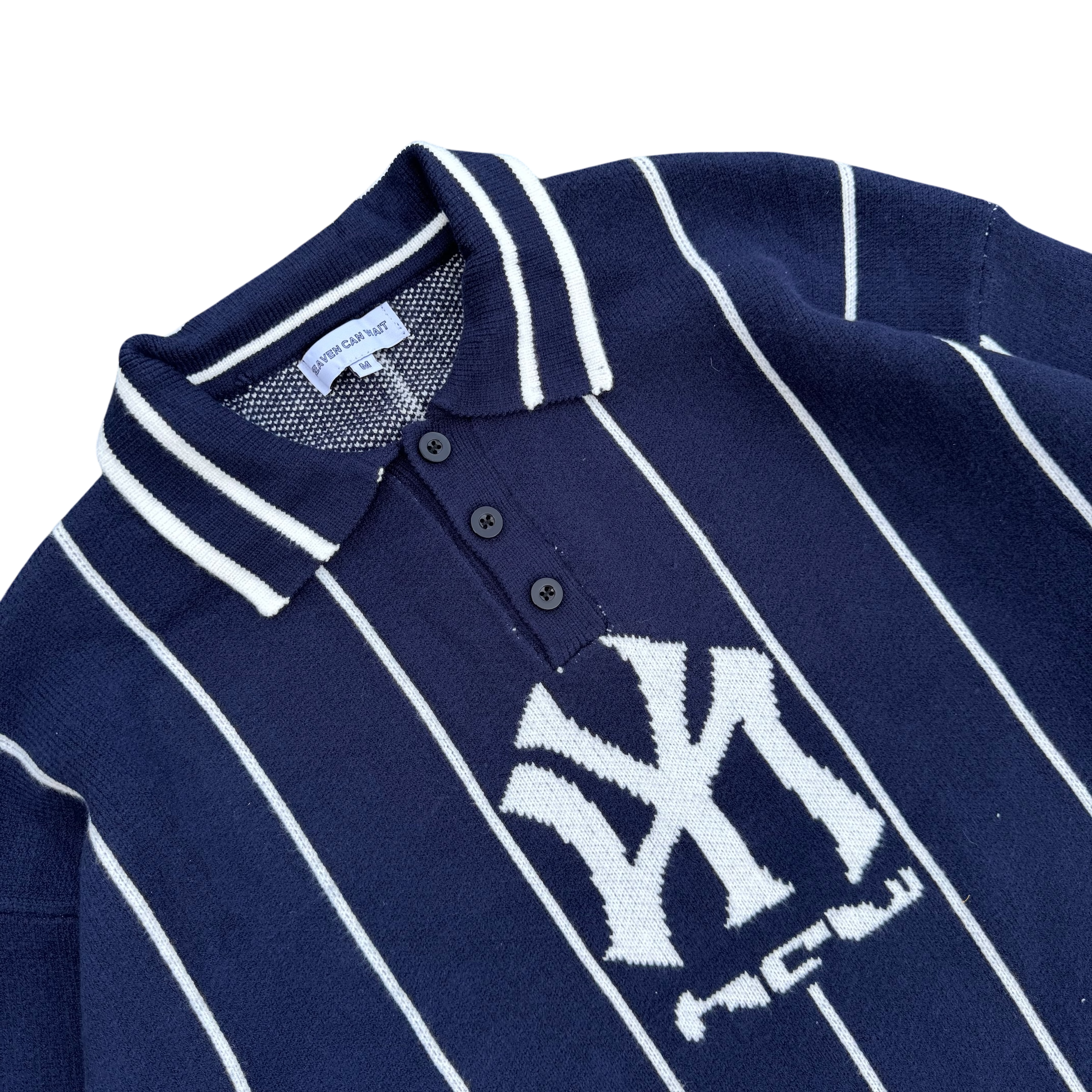 STRIPED KNIT POLO-IYAMIUIO