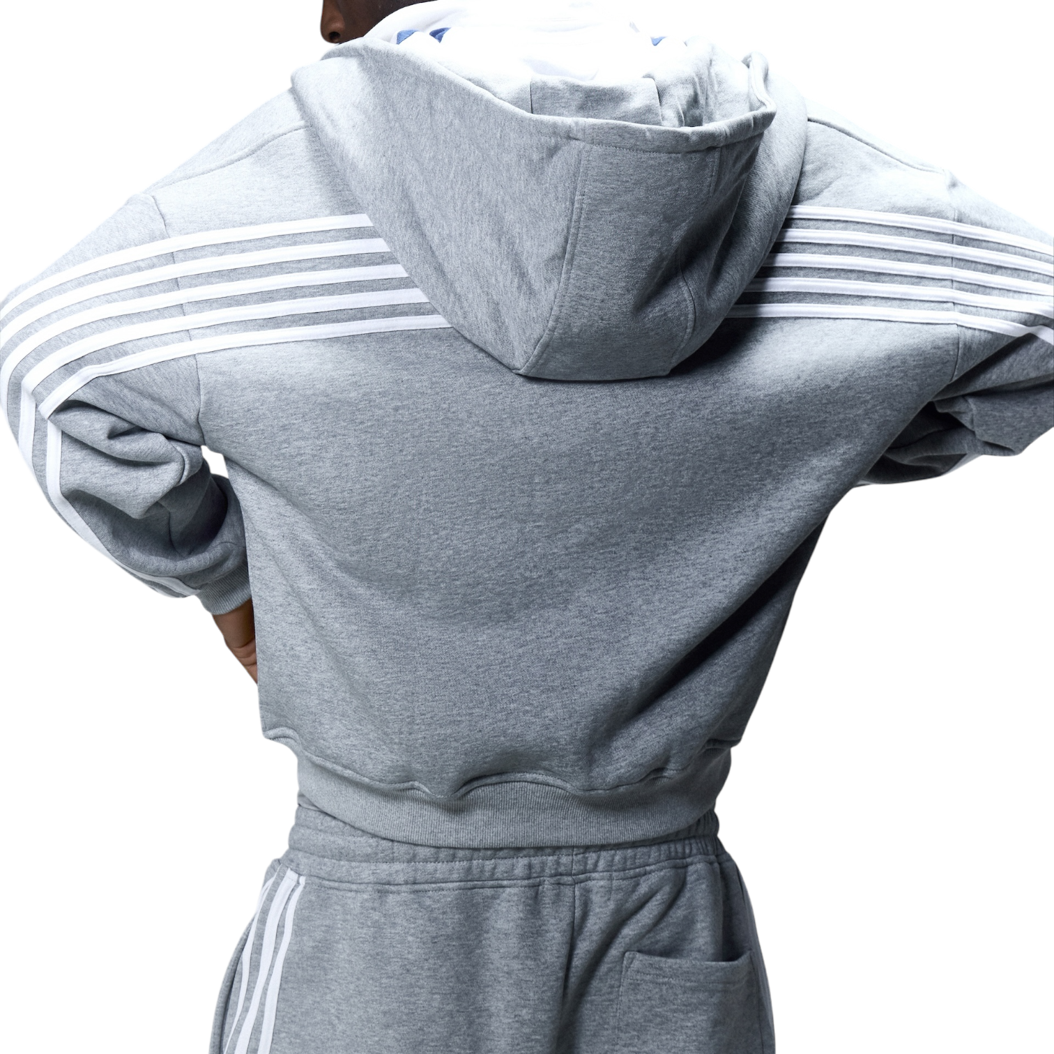 V2 SPIKE HOODIE (GREY/WHITE)-IYAMIUIO