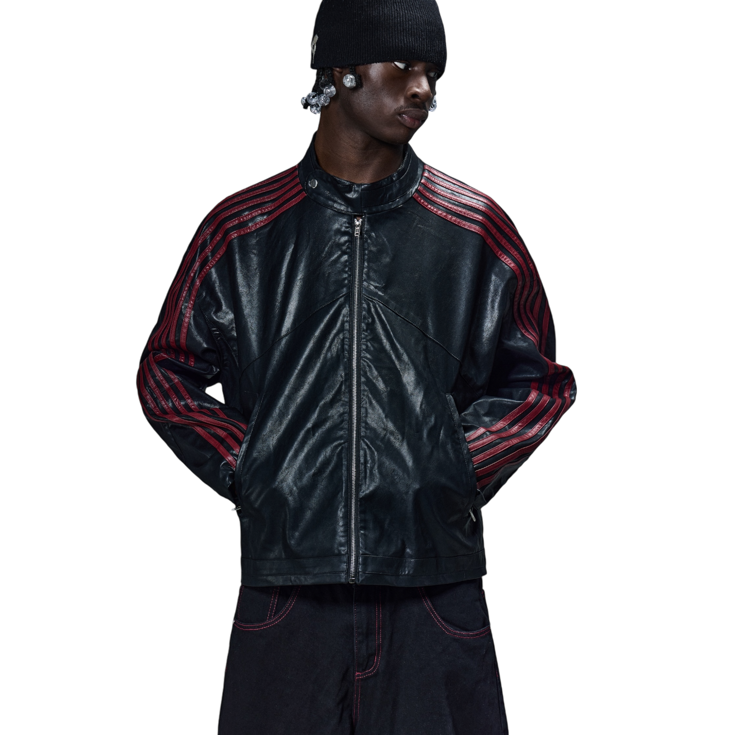 RACING JACKET (BLACK/RED)-IYAMIUIO