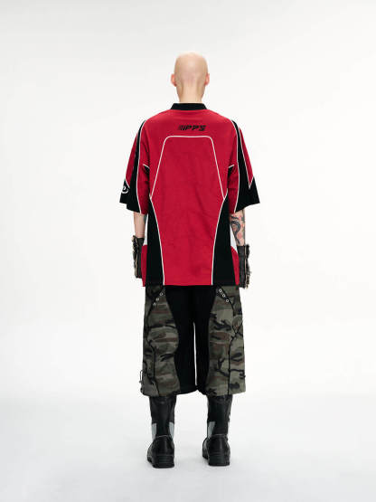 Personsoul Racing Camo Cargo Jorts-IYAMIUIO