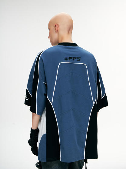 Personsoul Racing Logo Oversized T-Shirt-IYAMIUIO