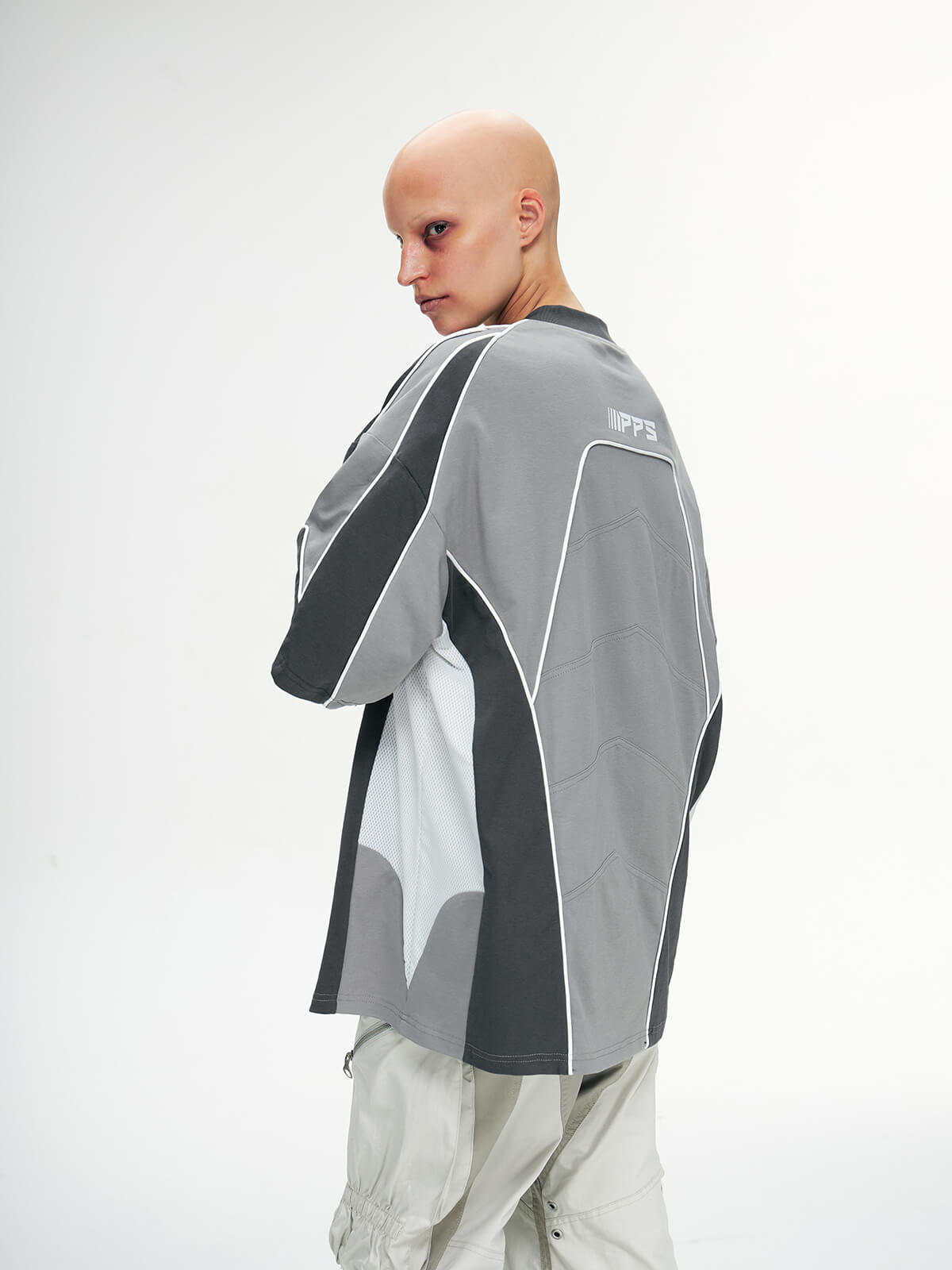 Personsoul Racing Logo Oversized T-Shirt-IYAMIUIO