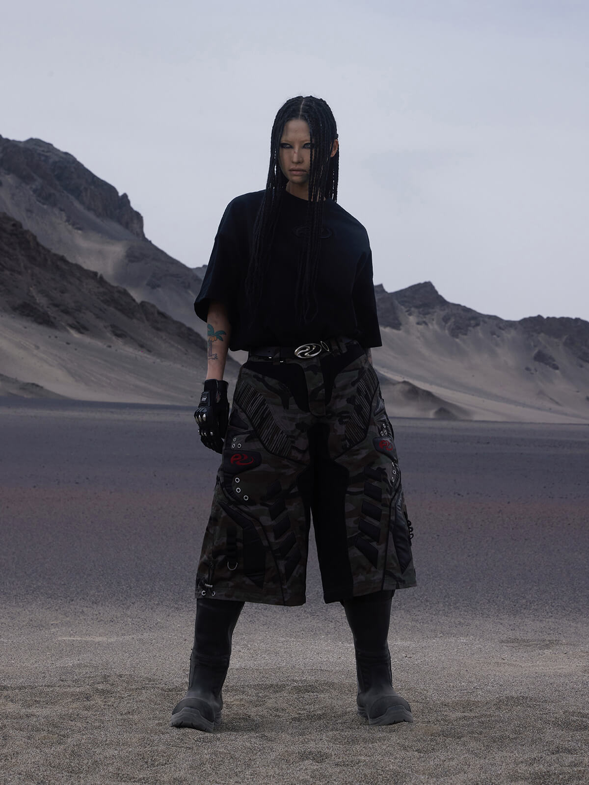 Personsoul Racing Camo Cargo Jorts-IYAMIUIO