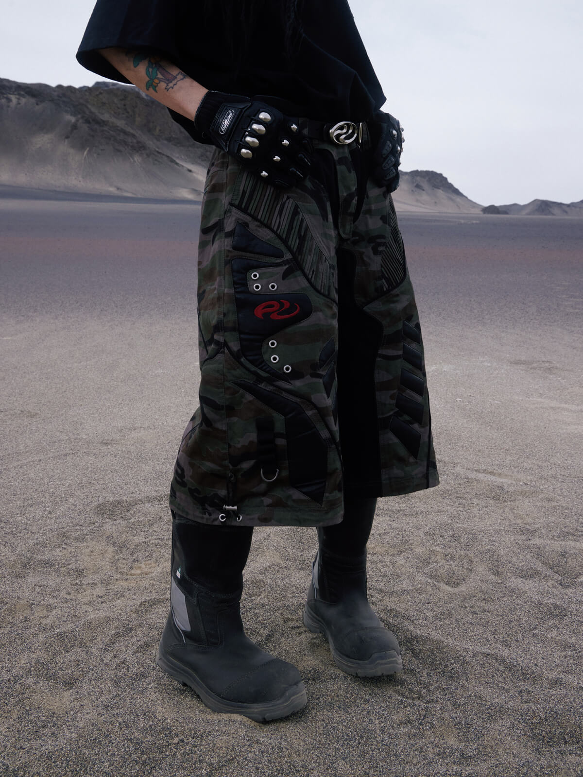 Personsoul Racing Camo Cargo Jorts-IYAMIUIO