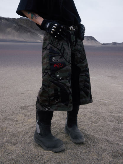Personsoul Racing Camo Cargo Jorts-IYAMIUIO