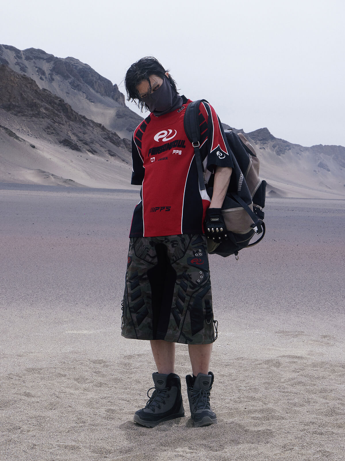 Personsoul Racing Camo Cargo Jorts-IYAMIUIO