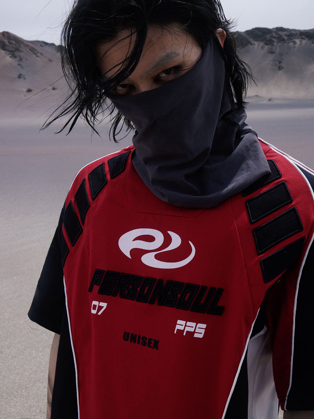 Personsoul Racing Logo Oversized T-Shirt-IYAMIUIO