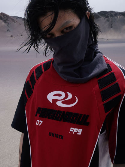 Personsoul Racing Logo Oversized T-Shirt-IYAMIUIO