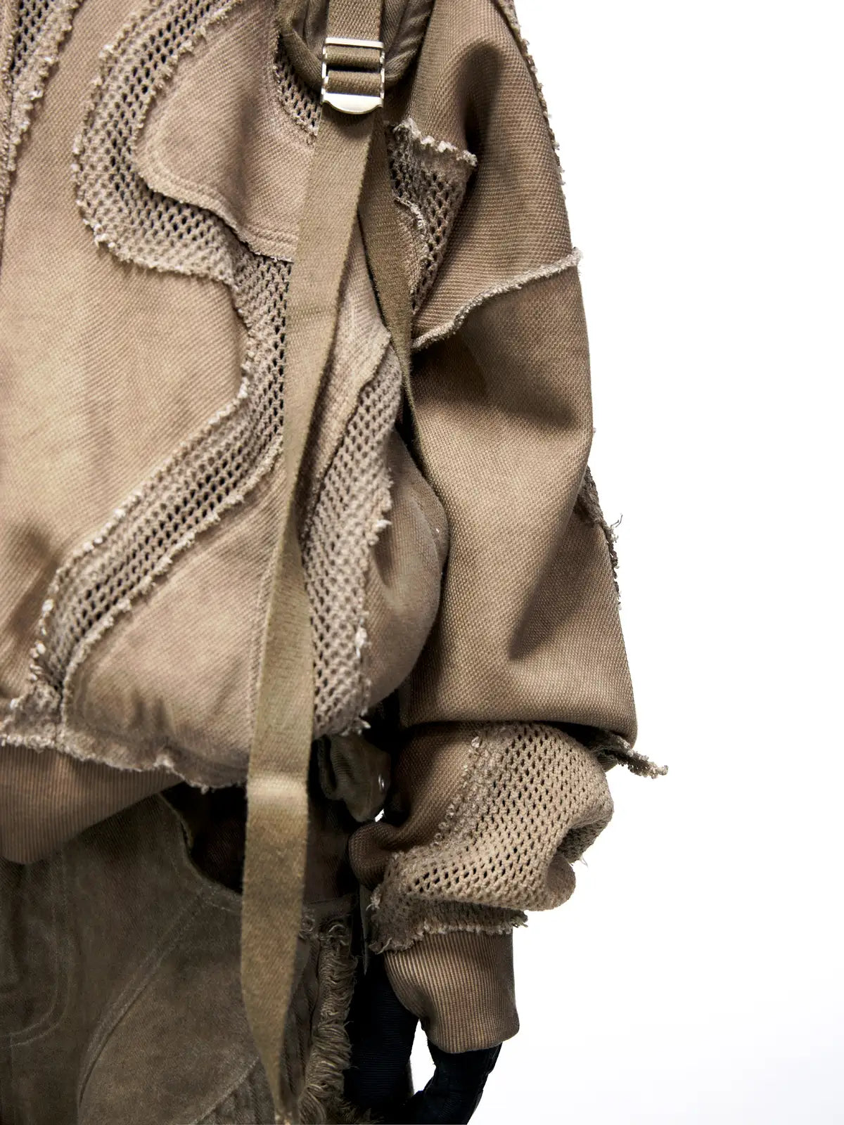 Personsoul Sand Dirty Dye Zip-Up Hoodie-IYAMIUIO