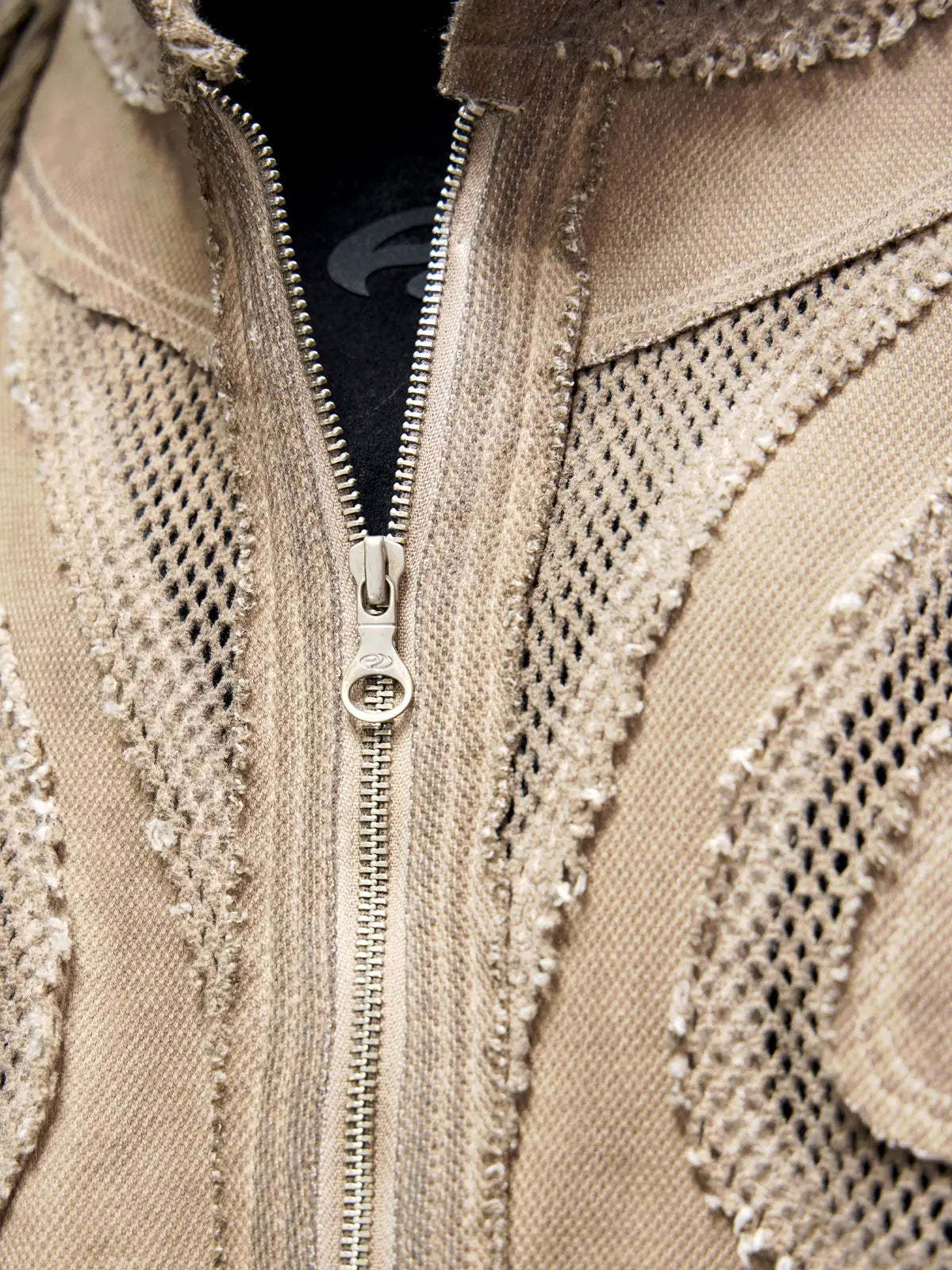 Personsoul Sand Dirty Dye Zip-Up Hoodie-IYAMIUIO