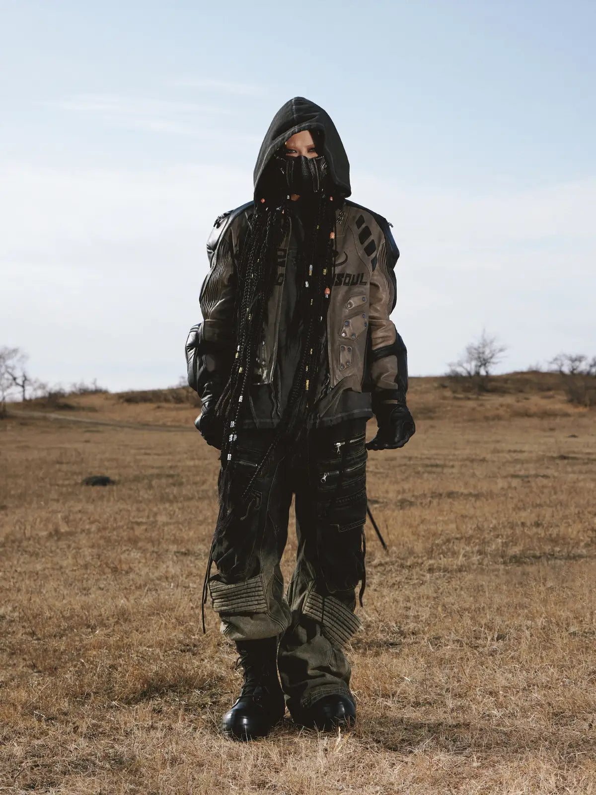 Personsoul Sheepskin Racing Jacket-IYAMIUIO