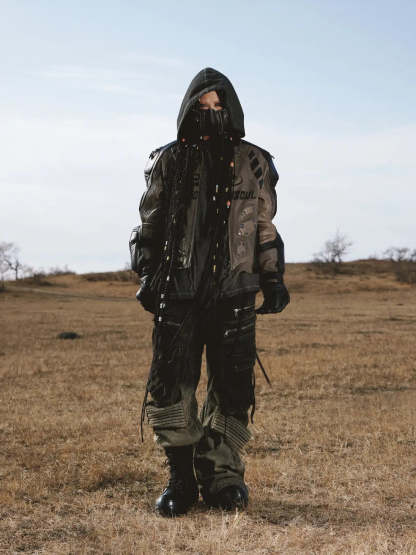 Personsoul Sheepskin Racing Jacket-IYAMIUIO