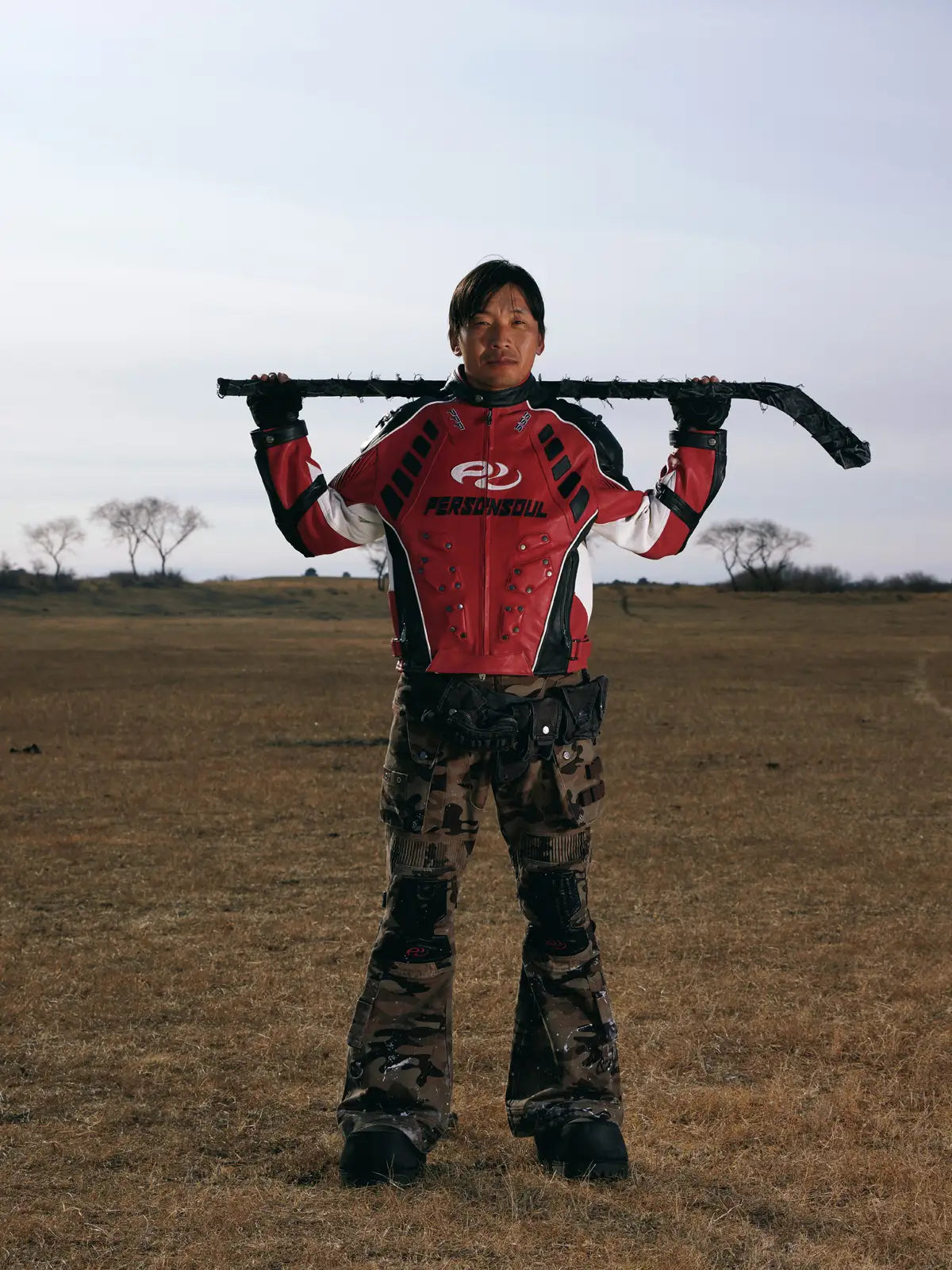 Personsoul Sheepskin Racing Jacket-IYAMIUIO