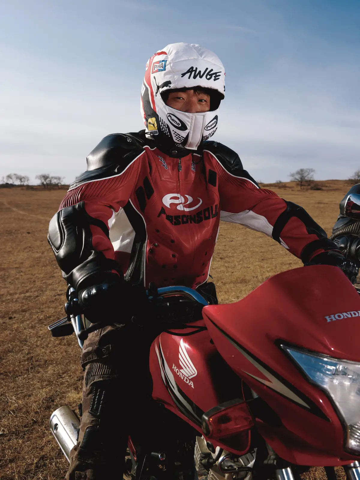 Personsoul Sheepskin Racing Jacket-IYAMIUIO