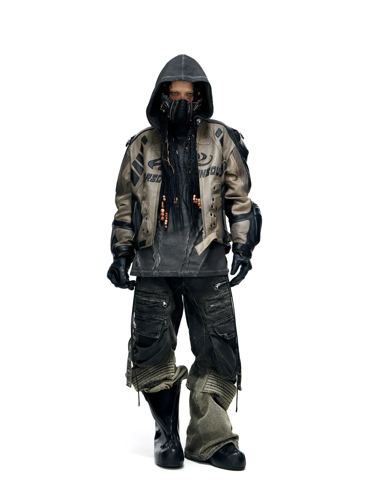 Personsoul Sheepskin Racing Jacket-IYAMIUIO