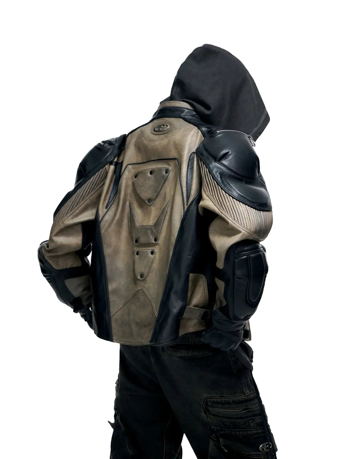 Personsoul Sheepskin Racing Jacket-IYAMIUIO