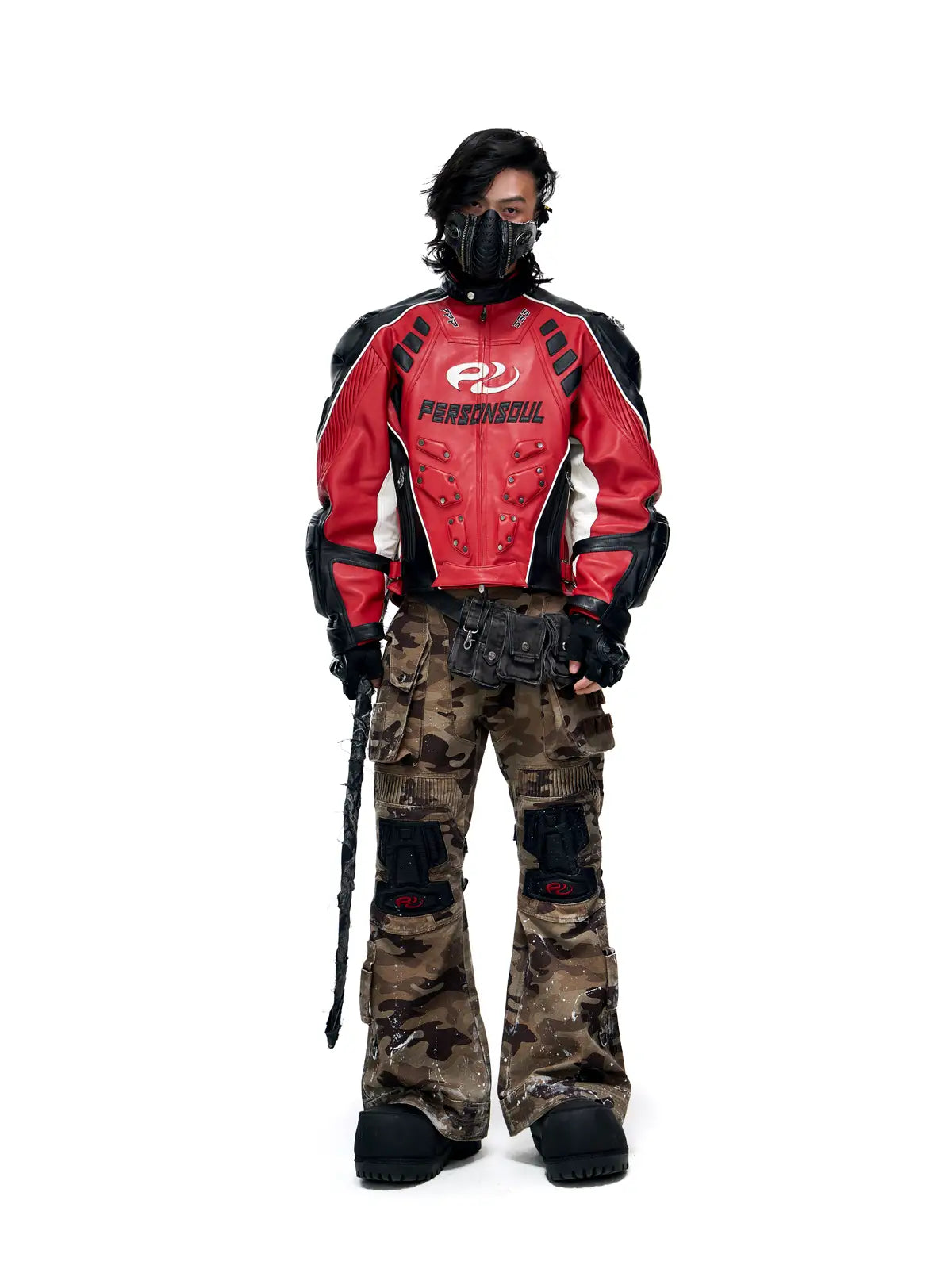 Personsoul Sheepskin Racing Jacket-IYAMIUIO