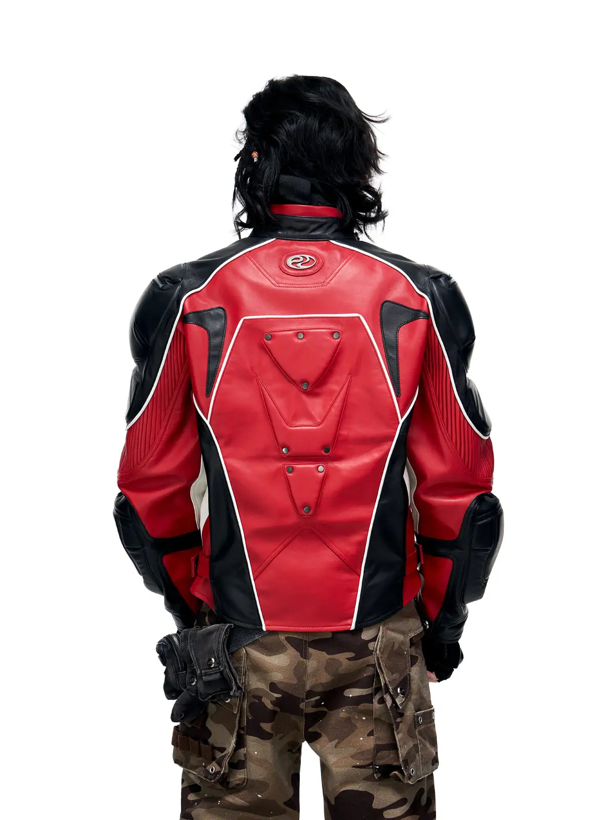 Personsoul Sheepskin Racing Jacket-IYAMIUIO