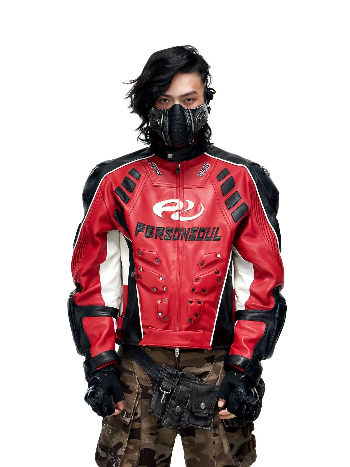 Personsoul Sheepskin Racing Jacket-IYAMIUIO