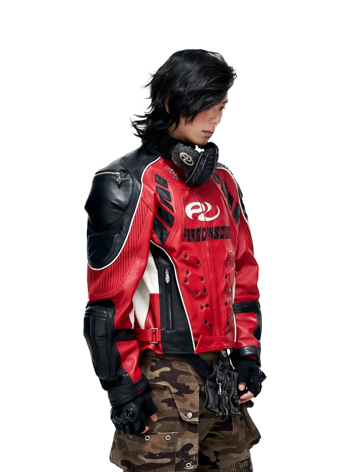 Personsoul Sheepskin Racing Jacket-IYAMIUIO