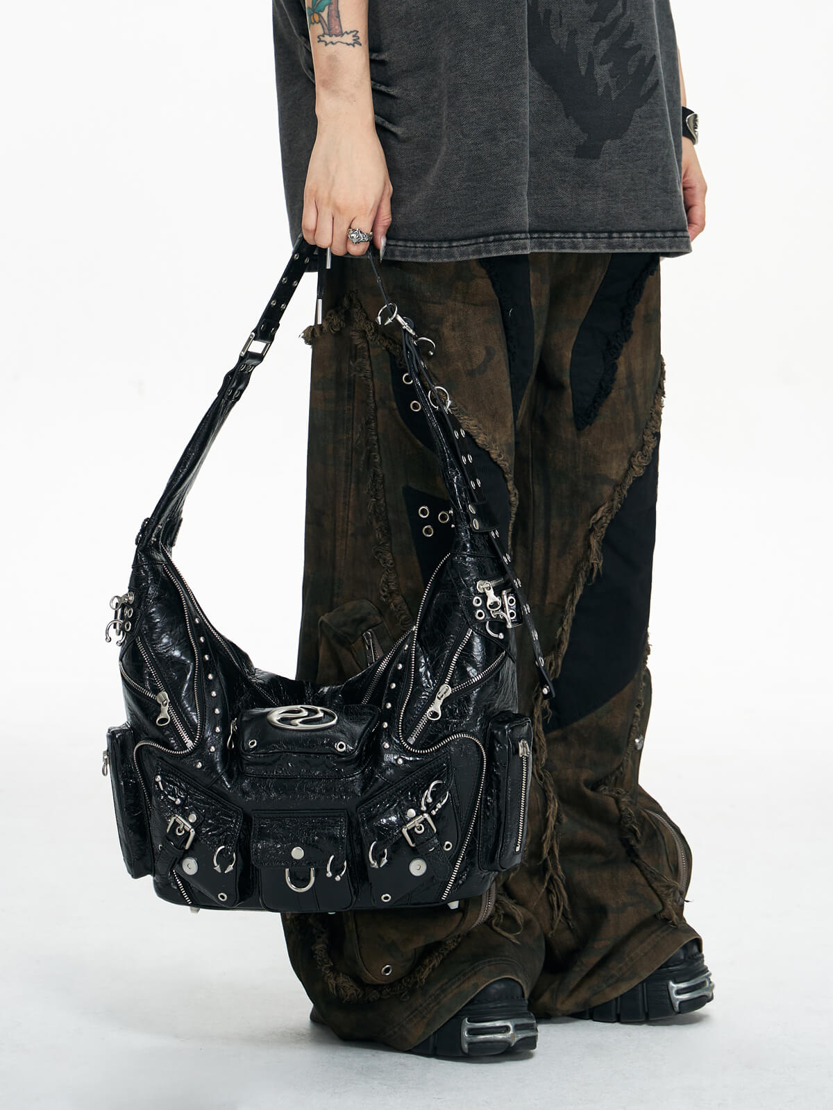 Personsoul Sheepskin Shoulder Bag Small-IYAMIUIO