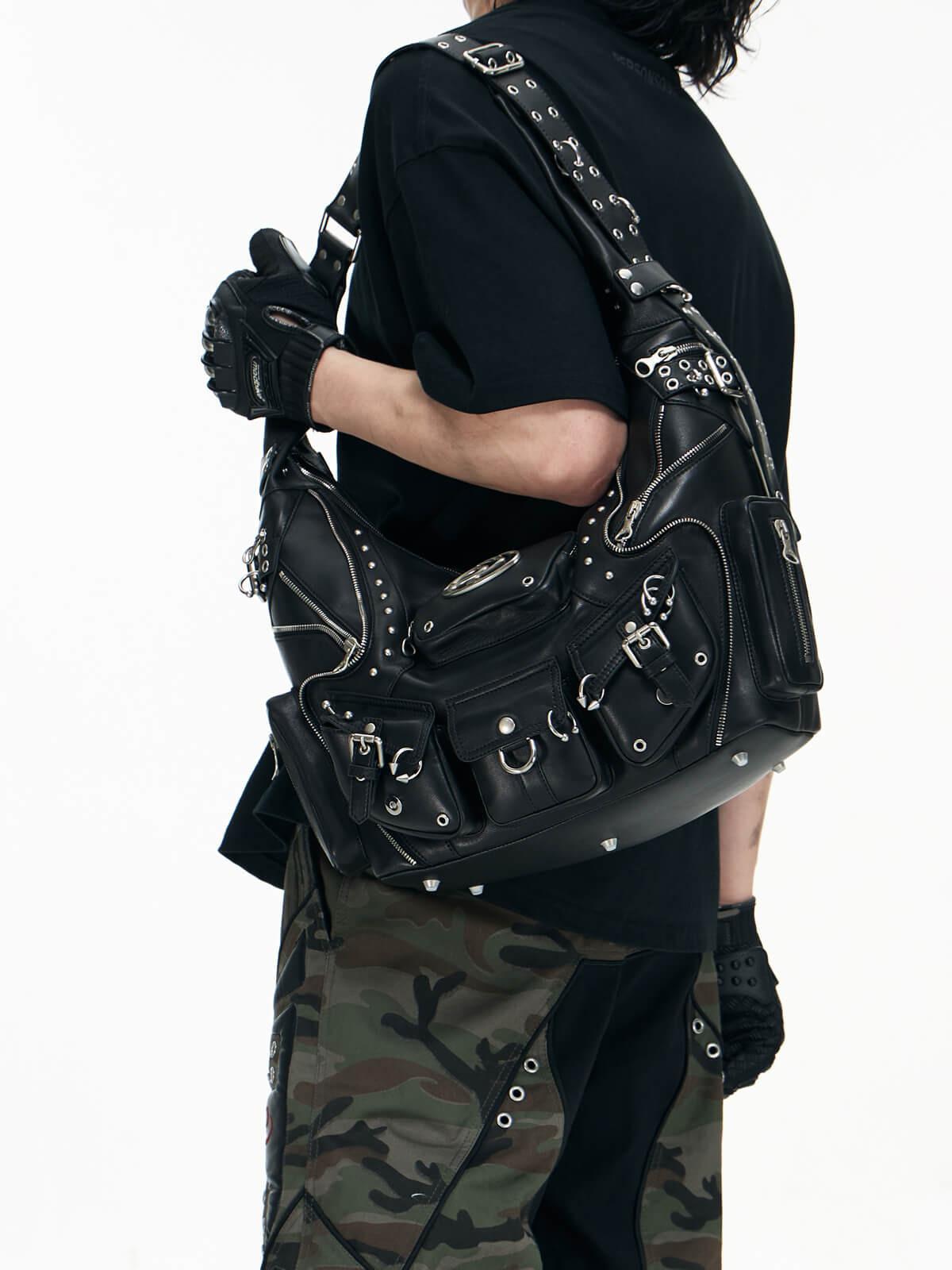 Personsoul Sheepskin Shoulder Bag Small-IYAMIUIO
